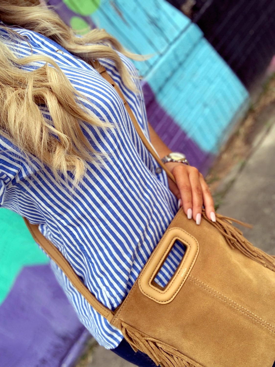 Zara-striped-top-topshop-jeans-maje-handbag-Gucci-sandals